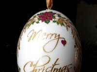 Christmas Ornament 2014  Christmas Ornament 2014       google_ad_client = "ca-pub-5949678472174861"; /* Gallery Photo Small */ google_ad_slot = "5716546039"; google_ad_width = 320; google_ad_height = 50; //-->    src="//pagead2.googlesyndication.com/pagead/show_ads.js"> : pysanky pysanka ukrainian easter egg batik art ornament tree Christmas 2014 custom order poinsettia dinosaurs wedding gift gold leaf 22K August Ruhl